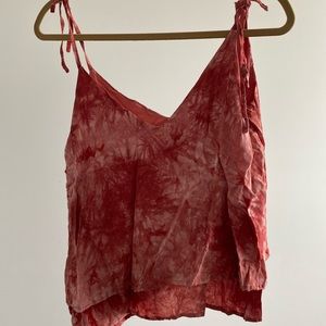 Tie dye layered tank top